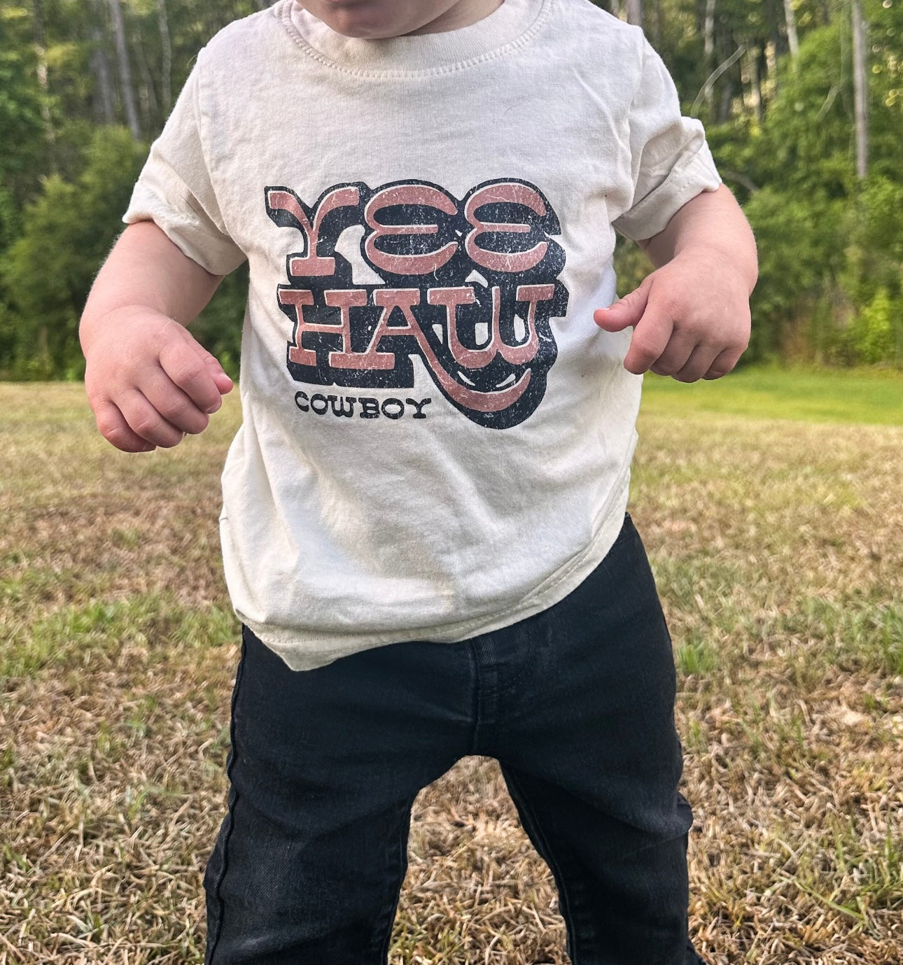 Kids Yee Haw Cowboy Western Graphic T-Shirt