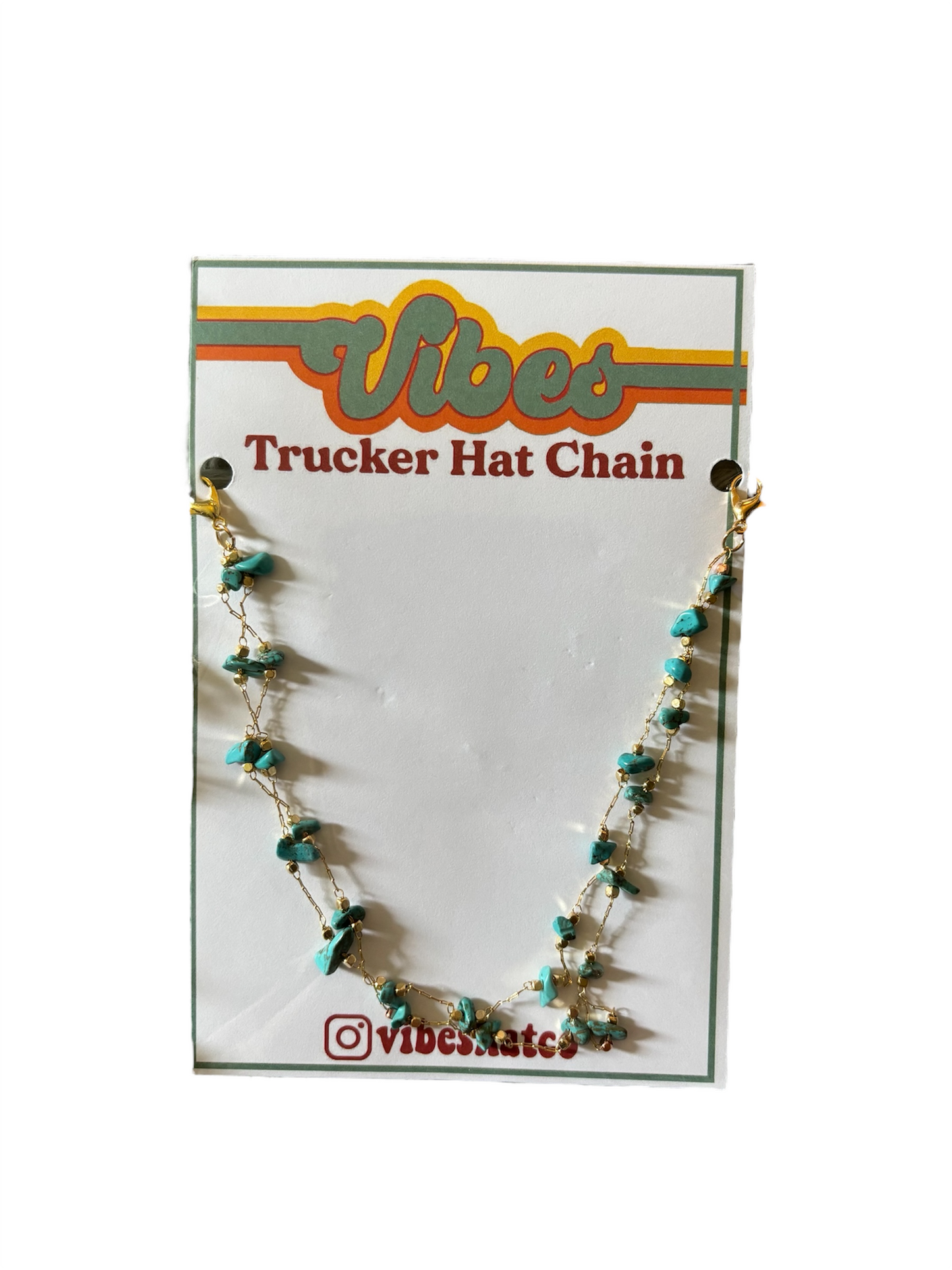 Turquoise Trucker Chain | Hat Band | Hat Chain | Cap Jewelry